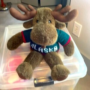 Vaughn Moose in Alaska Moose Sweater Large Stuffed Plush